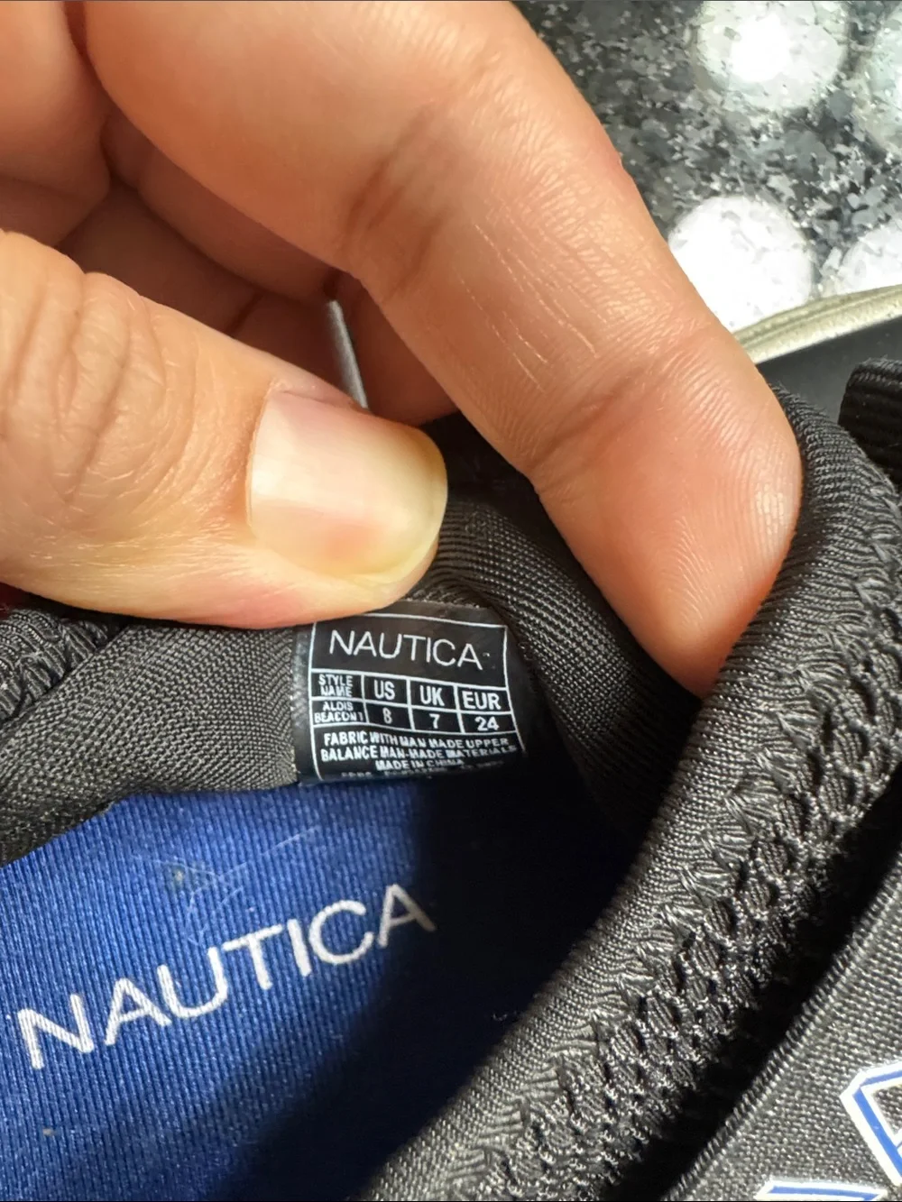 OshKosh B'gosh Black Nautica Slip-On Kids Sneakers